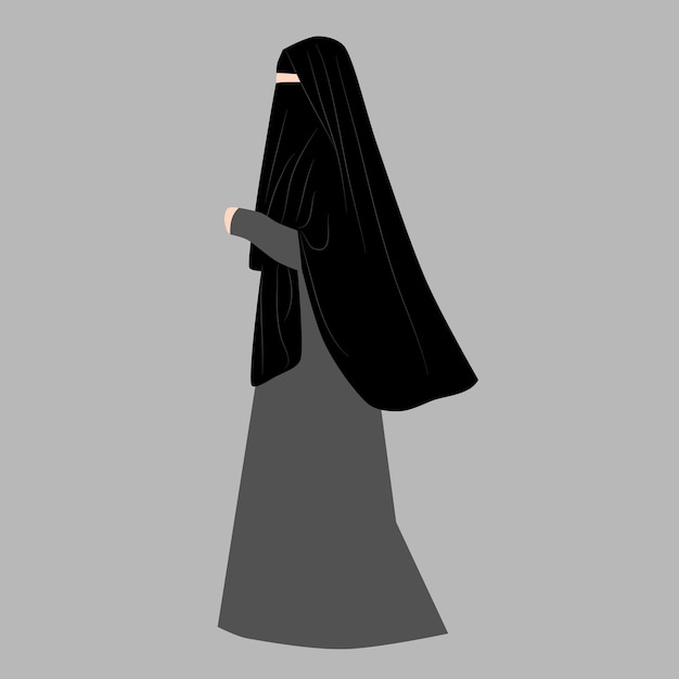 Vektor muslimah niqobis