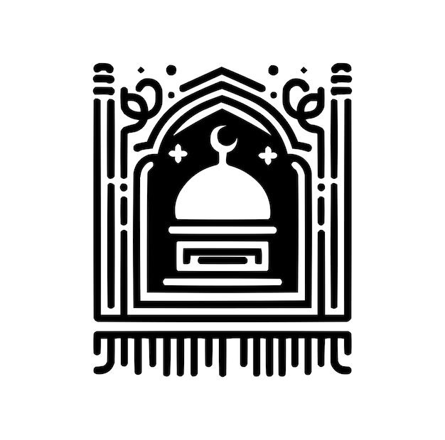 Vektor muslimische gebetsmatte vektor gebetsmatten design illustration