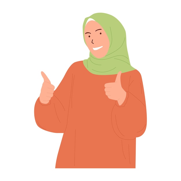 Muslimische Hijab-Frauenvektorillustration