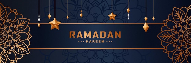 Vektor muslimisches festival ramadan kareem gruß banner vorlage design