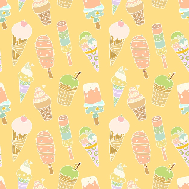 Muster mit Cartoon-Eis