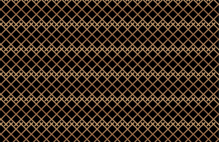 Musterdesign Gold und Schwarz und Farbe
