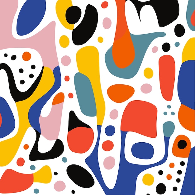 Musterdesign mit bunten Formen. Muster Goa-inspirierte Motive Tarsila Do AmaralRichard