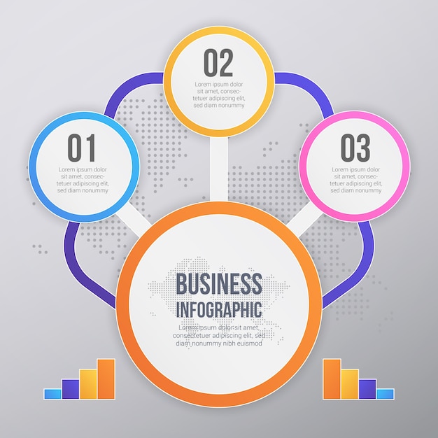 Muticolor business infographik template design
