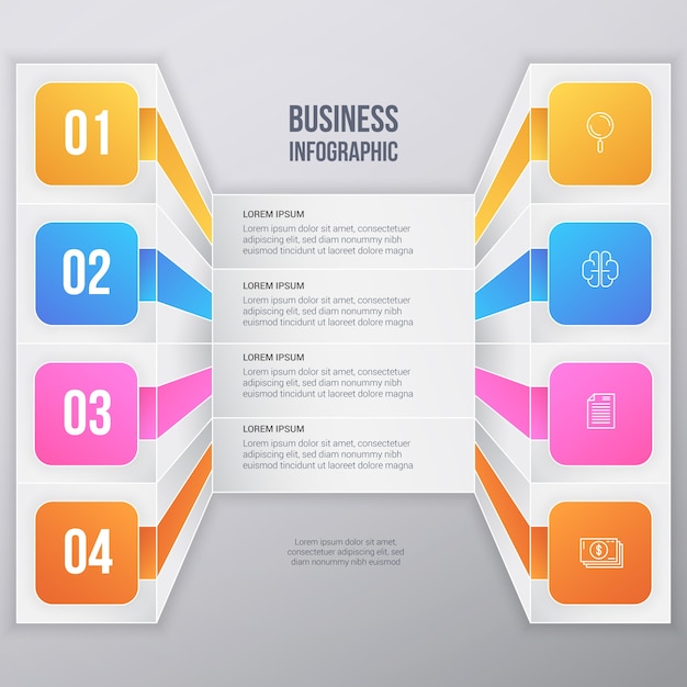 Vektor muticolor business infographik template design