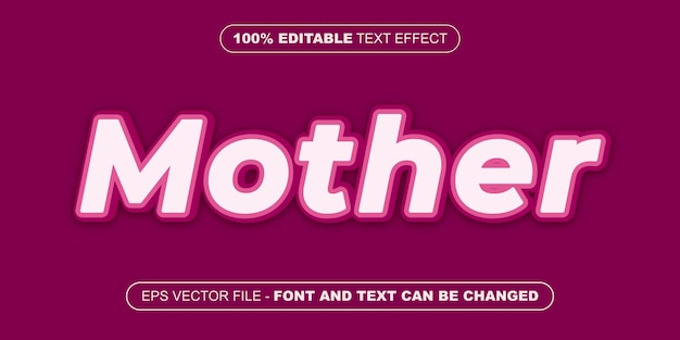 Mutter 3d editierbarer Texteffekt