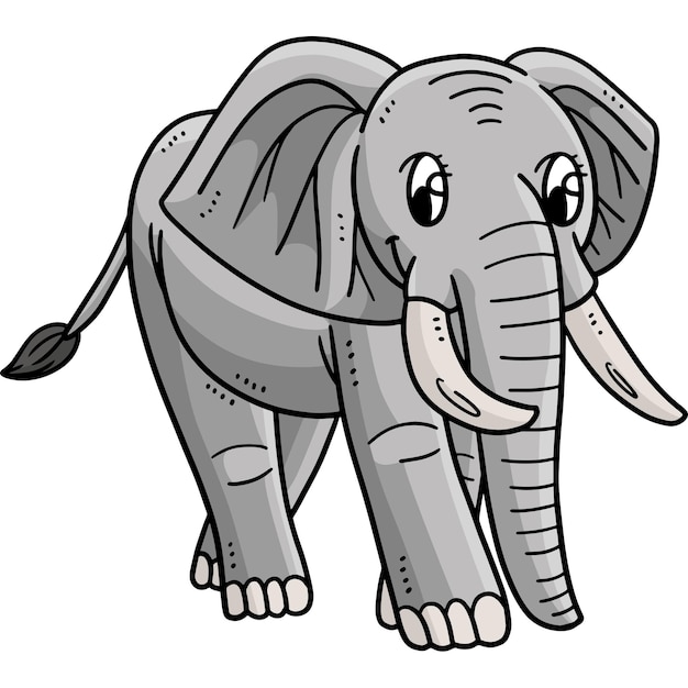 Mutter-elefant-cartoon farbige cliparts