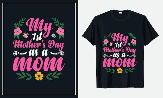 Vektor muttertags-typografie mom-t-shirt-designs premium-vektor