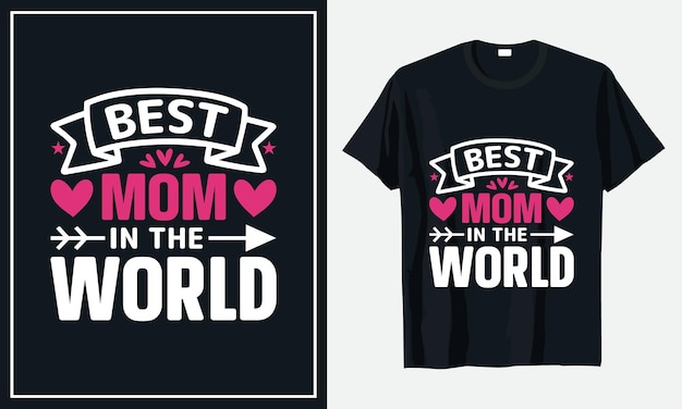 Muttertags-Typografie Mom-T-Shirt-Designs Premium-Vektor