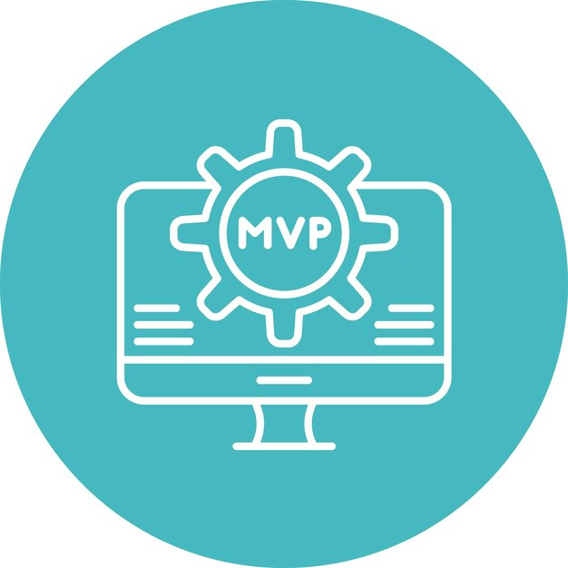 MVP-Icon-Vektorbild kann für die Computerprogrammierung verwendet werden
