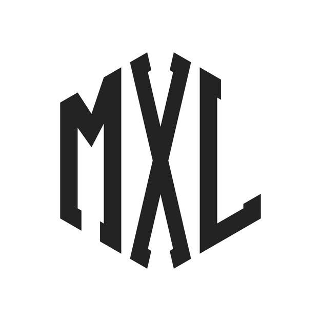 MXL-Logo-Design Anfangsbuchstaben MXL-Monogramm-Logo in sechseckiger Form