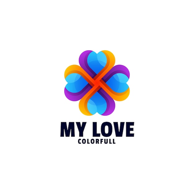 My love gradient buntes stil-logo