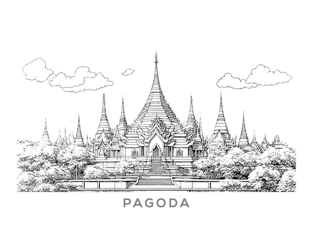 Vektor myanmar-pagode