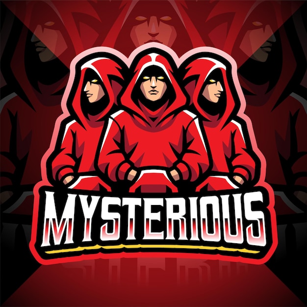 Mysteriöses esport-maskottchen-logo-design