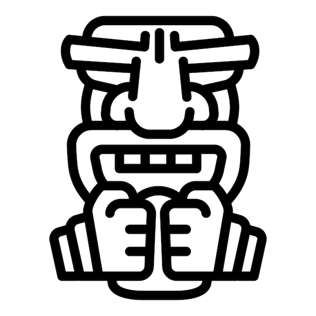 Mystery-Idol-Symbol Umriss-Mystery-Idol Vektor-Symbool für Webdesign isoliert auf weißem Hintergrund