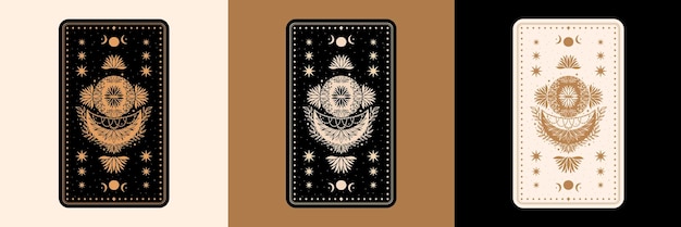 Mystisches tarot-tischkartenset