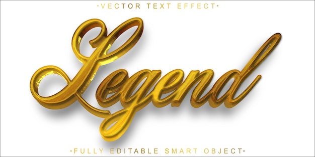 Myth Legend Vector Vollständig bearbeitbares Smart Object Text-Effekt