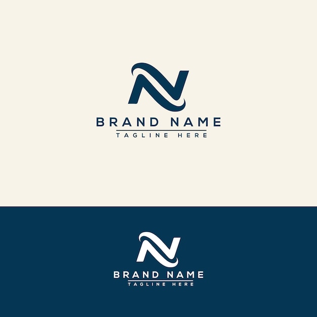 N-Logo-Design-Vorlage, Vektorgrafik-Branding-Element.