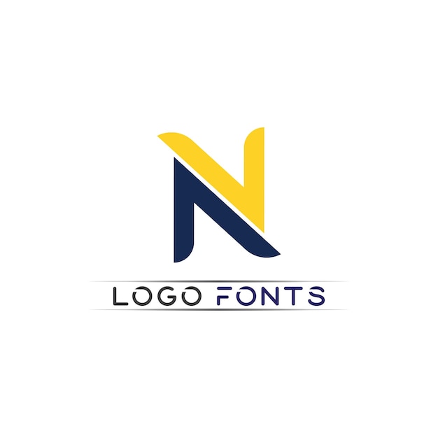 N-logo-schriftart firmenlogo geschäft und buchstabe anfänglicher n-designvektor und buchstabe für logo