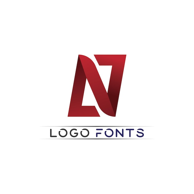 N-logo-schriftart firmenlogo geschäft und buchstabe anfänglicher n-designvektor und buchstabe für logo