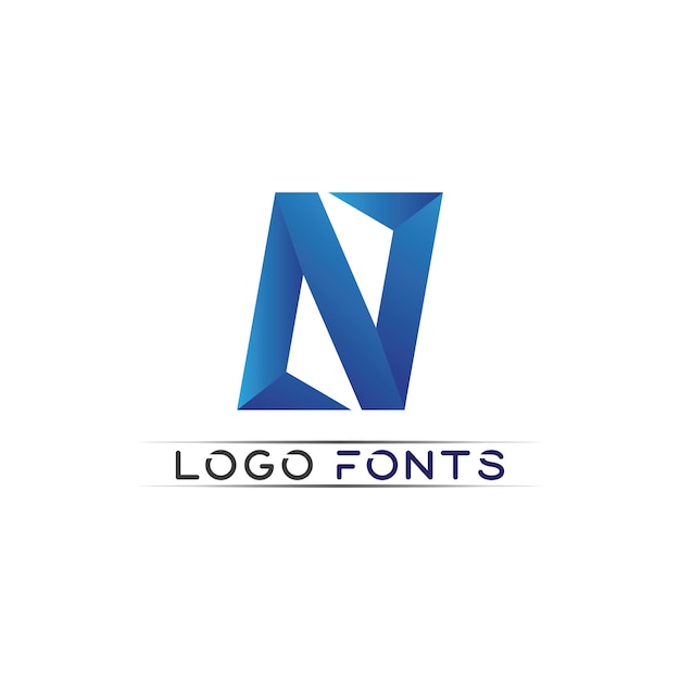 N-logo-schriftart firmenlogo geschäft und buchstabe anfänglicher n-designvektor und buchstabe für logo