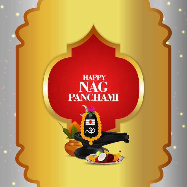 Vektor naag panchami, kreative illustration von lord shiva