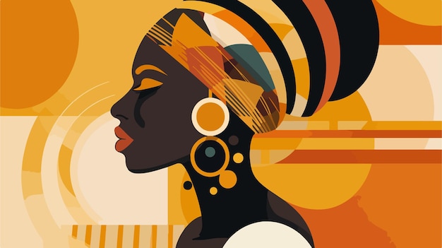 Nachdenkliche Darstellung einer Frau aus Afrika
