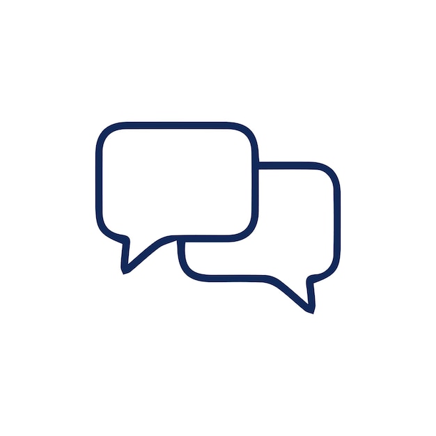 Nachricht-Icon-Kommentar Chat-Bubble-Set-Umriss-Vektor isoliert auf weißem Hintergrund Chat-Ikonen-Vektor