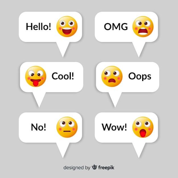 Nachrichten mit emojis-elementsammlung