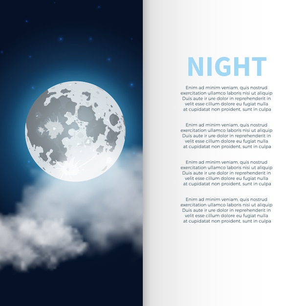 Nacht banner und poster design