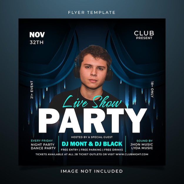 Nacht Party Flyer Vorlage