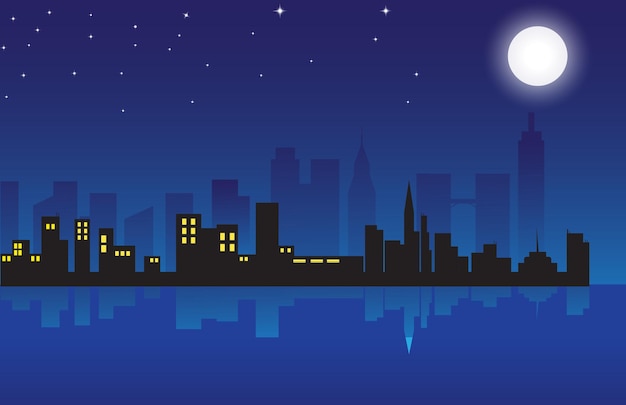 Nacht Stadt Skyline