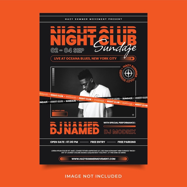 Nachtclub flyer