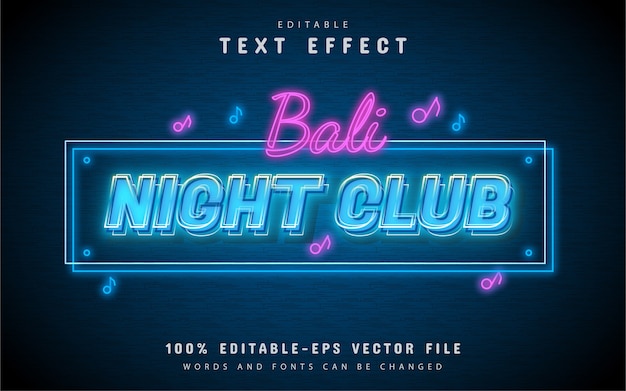 Nachtclub licht texteffekt