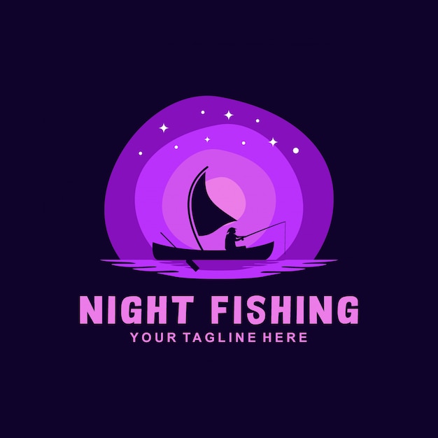 Nachtfischen logo vorlage