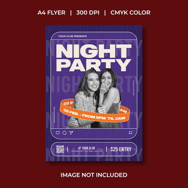 Nachtpartyflyer