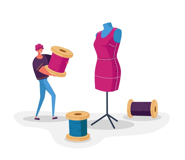 Nähwerkstatt und Atelier Worker Concept