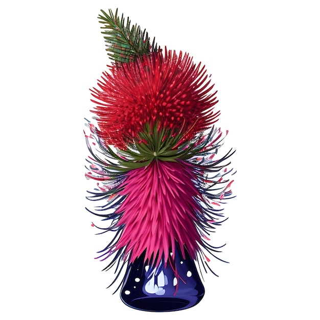 Vektor nahaufnahme der bottlebrush-blüte