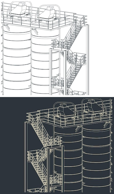 Nahaufzeichnungen des Silo-Speichersystems