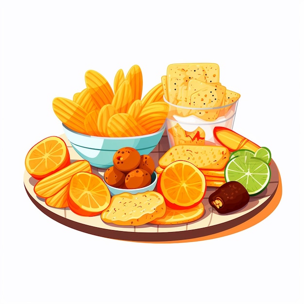 Nahrungsmittelvektor snack illustration essen set icon isoliertes dessert trinken schokolade süßes symbol