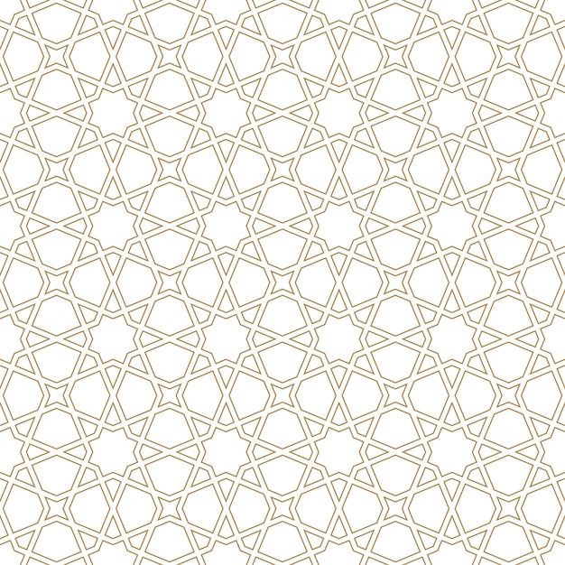 Nahtlose arabische geometrische Verzierung in der braunen Farbe. Arabischer Stil.