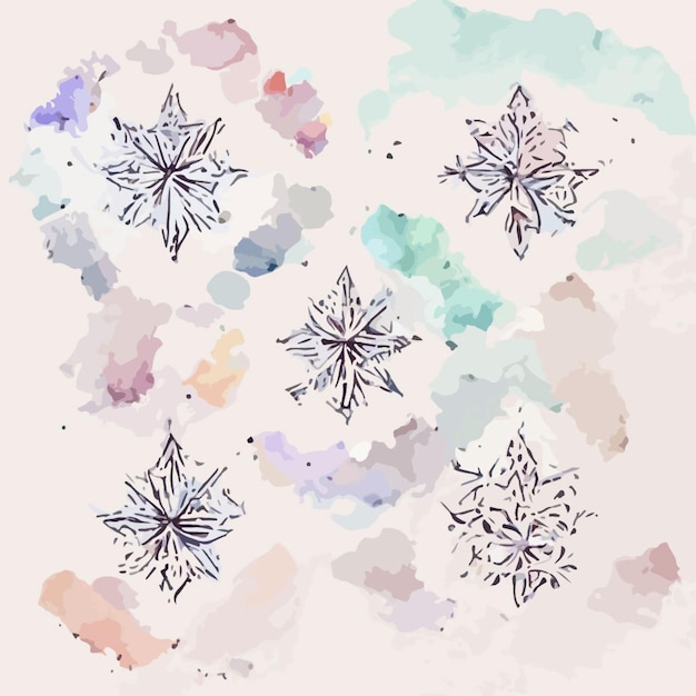 Nahtlose Christmass Dekoration Schneeflocke Aquarell endlose Muster Winterurlaub
