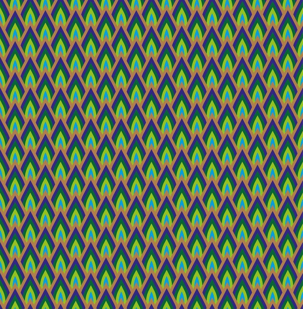 Nahtlose Kreis Pfauenfedern Linien Streifen Vektor Hintergrund abstraktes Muster