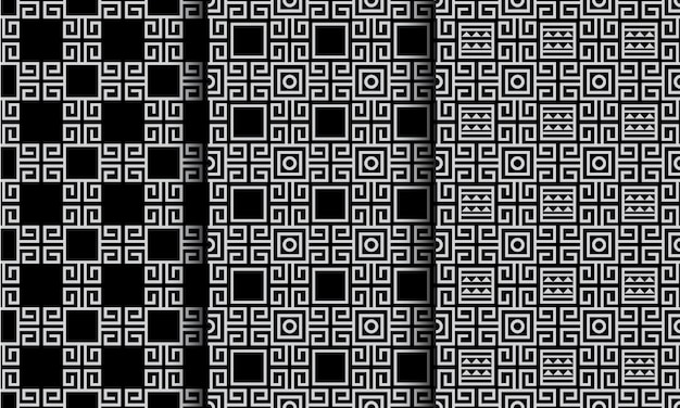 Nahtlose Muster des geometrischen abstrakten ethnischen Stils Schwarzweiss