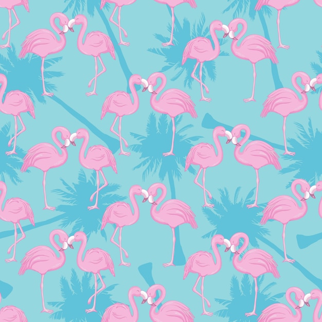 Nahtlose muster mit flamingos