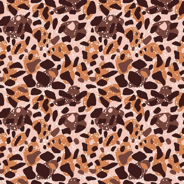 Nahtlose Mustergiraffe lokalisiert auf weißem Hintergrund. Afrikanische Tierhaut. Textildesign Modedruck von Savanne. Vektor-Illustration