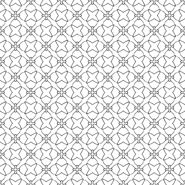 Nahtlose Musterstruktur in Schwarz und Weiß Ziergrafik in Graustufen Mosaikornamente Mustervorlage