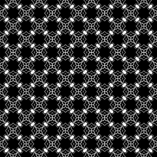 Nahtlose Musterstruktur in Schwarz und Weiß Ziergrafik in Graustufen Mosaikornamente Mustervorlage