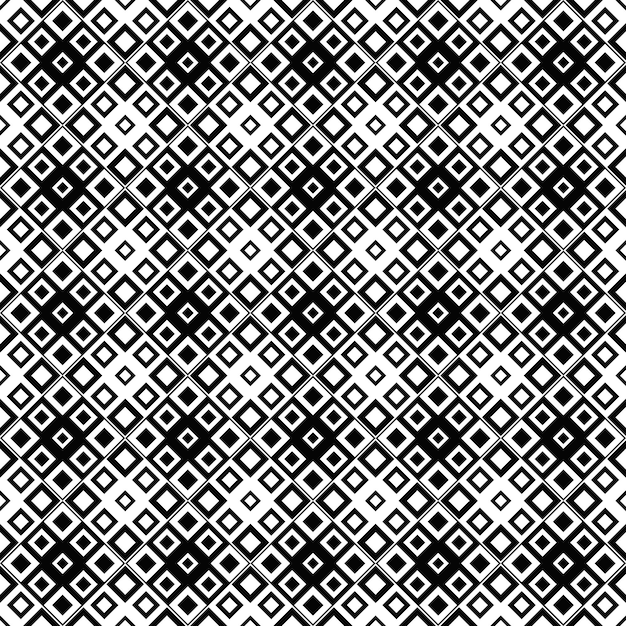 Nahtlose quadratische Muster Hintergrunddesign monochrome Vektor-Illustration aus diagonalen Quadraten