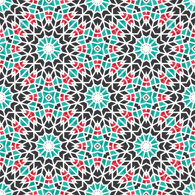 Nahtlose Textur mit arabischem geometrischem Ornament Vektor asiatisches Mosaikmuster